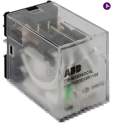 110V-DC 4NO-4NC PLUG IN RELAYS-ABB - 1SVR405633R8100