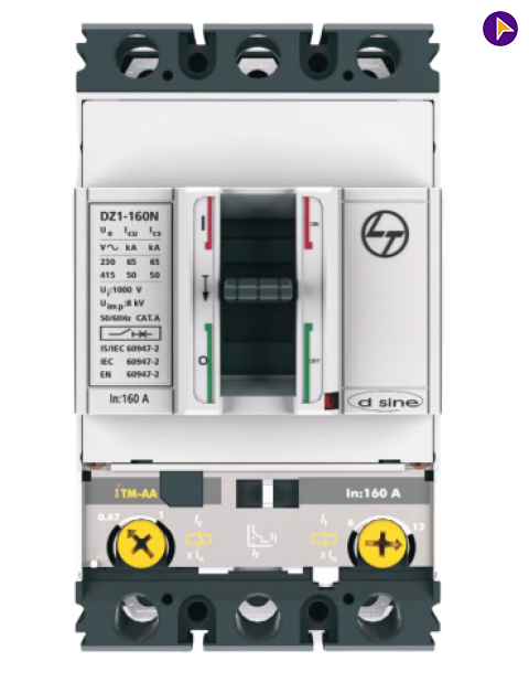 63A TP 50KA TMDDZ1-160N MCCB-L&T - DZ1T0063NXD1A