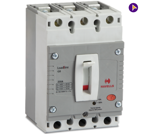 100A TP 10KA TMD E1 MCCB-HAVELLS - IHLE1AB30100