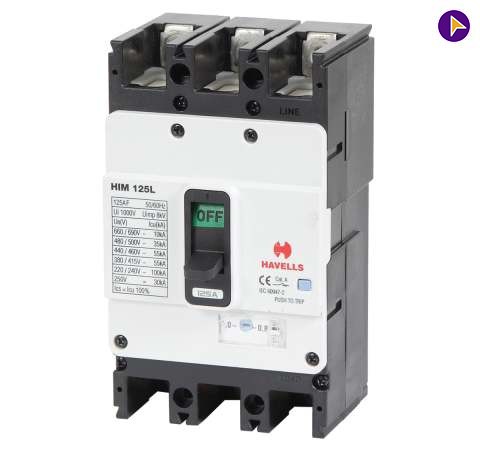 50A TP 18KA TMD (HIM-100) MCCB-HAVELLS - IHDA3BBT0050