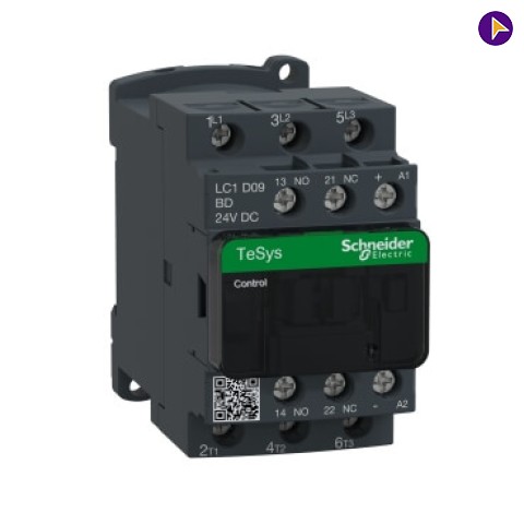 9A  AC3 TP (1NO+1NC) CONTACTOR SCHNEIDER - LC1D09M7