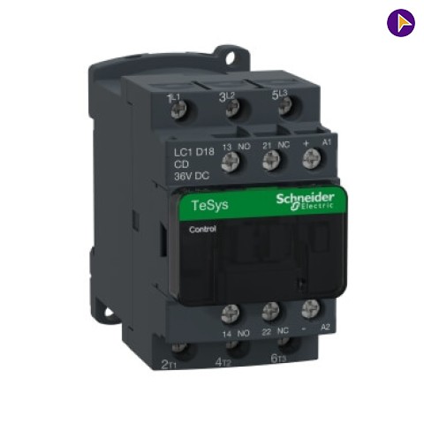 18A DC TP (1NO+1NC) CONTACTOR SCHNEIDER - LC1D18DC